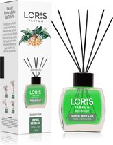 LORIS - Parfum - Geurstokjes - Huisgeur - Huisparfum - Tropical Fruit & Rose - 120ml - BES LED
