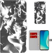 Voor ZTE Blade A7s 2020 Cloud Fog Patroon Horizontale Flip Lederen Case met Houder & Kaartsleuf & Portemonnee (Zwart)