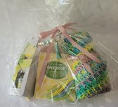 LIBOZA - Cadeaupakket Vrouw-Dochter-vriendin- Zachte groen/geel/aqua sjaal - LUXE Roze notitieboek / LUXE PEN - Boek mindfulness - Geurdiffuser- Sleutelhanger+bedels - Mooi verpakt - Ontspann
