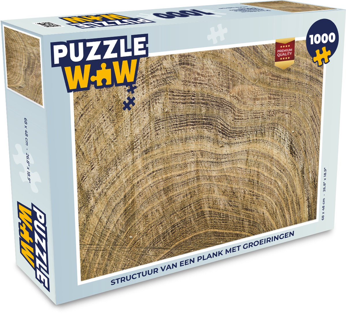 Puzzel Structuur van een plank met groeiringen - Legpuzzel - Puzzel 1000  stukjes... | bol.com