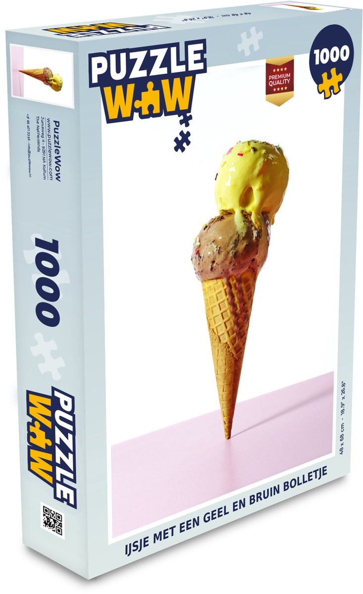 stijl Mantsjoerije Detector Puzzel IJsje met een geel en bruin bolletje - Legpuzzel - Puzzel 1000  stukjes volwassenen | bol.com