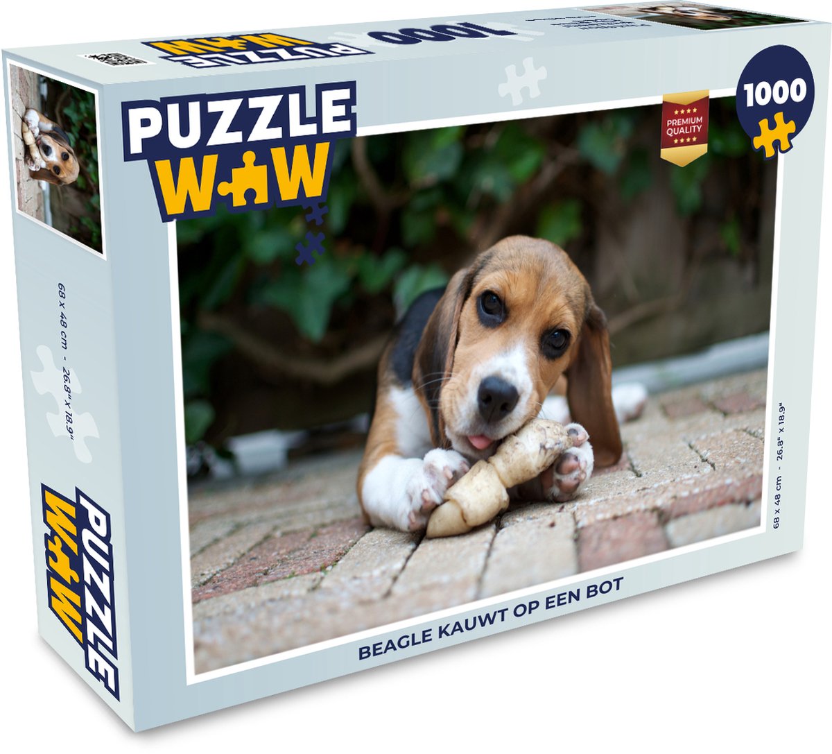 Puzzel Beagle kauwt op een bot - Legpuzzel - Puzzel 1000 stukjes  volwassenen | bol.com