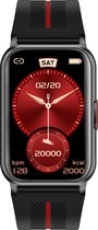 Belesy® STRIPE - Smartwatch Dames – Smartwatch Heren - Horloge - 1.57 inch - Kleurenscherm - Stappenteller - Bloeddruk - Hartslag – Maak je eigen wijzerplaat - 15 Wijzerplaten – Sp