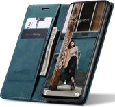 Samsung A72 Hoesje - Samsung Galaxy A72 Book Case Leer Slimline Blauw