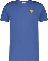 Purewhite -  Heren Regular Fit   T-shirt  - Blauw - Maat S