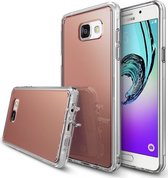 Mooi siliconen Rose Goud/Gold hoesje met spiegel, mirror achterkant geschikt voor een optimale bescherming van de Samsung Galaxy S6, selfie case