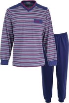Gentlemen heren pyjama | MAAT 3XL | Summer stripes V-hals | marine
