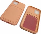 Apple iPhone 11 Roze Goud Luxe Back Cover portemonnee Pasjeshouder TPU hoesje