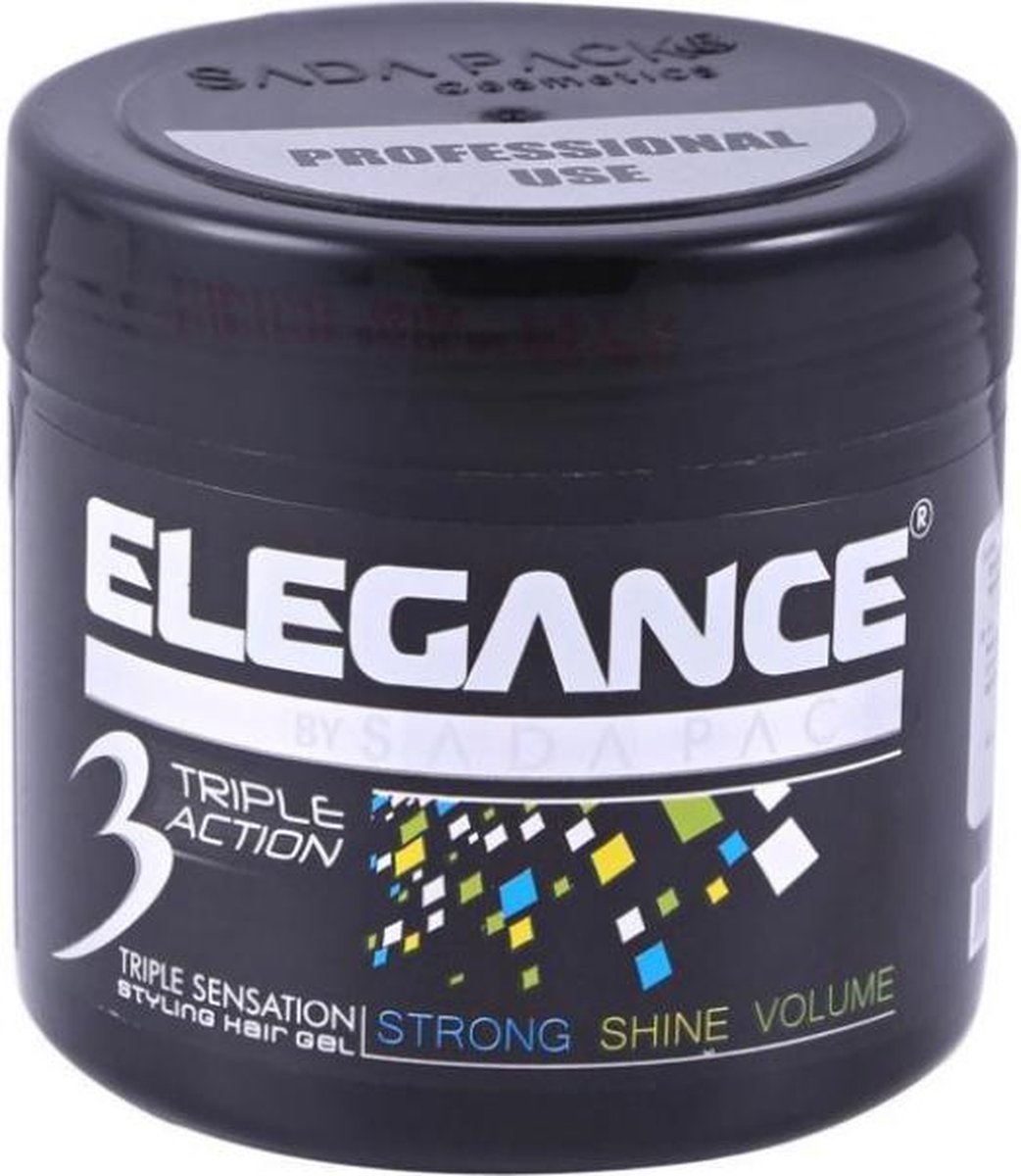 Elegance Triple Action Gel 500ml (Extra Strong Hold- Wit)