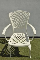 Tuinstoel met leuning in gegoten aluminium - collectie Ashbury - satin green - Nederland
