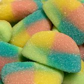 Snoepeiland Hoog Dalem Harlequins 12 stuks 100 gram zachte gekleurde snoepjes glutenvrij en Halal