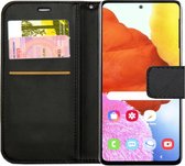 - LC.IMEEKE Kunstleren Book Case Portemonnee Pasjes Hoesje Geschikt voor Samsung Galaxy S10 Lite - Zwart