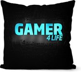 Moodadventures | Kussens | Sierkussenhoes Gamer 4 Life | Gamers | Tienerkamer