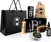 LB Products ™ Gift Collection I - Coffret Soin de la barbe barbe - Rouleau à barbe - Ciseaux - Huile de barbe - Cadeau Vaderdag - Baume à barbe - 50 gr