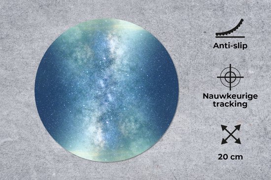 Muismat Heelal - Sterren zandloper Muismat rond - 20x20 cm - Muismat met foto