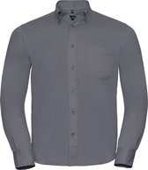 Russell Collectie Heren Lange Mouw Klassiek Twill Shirt (Zink)