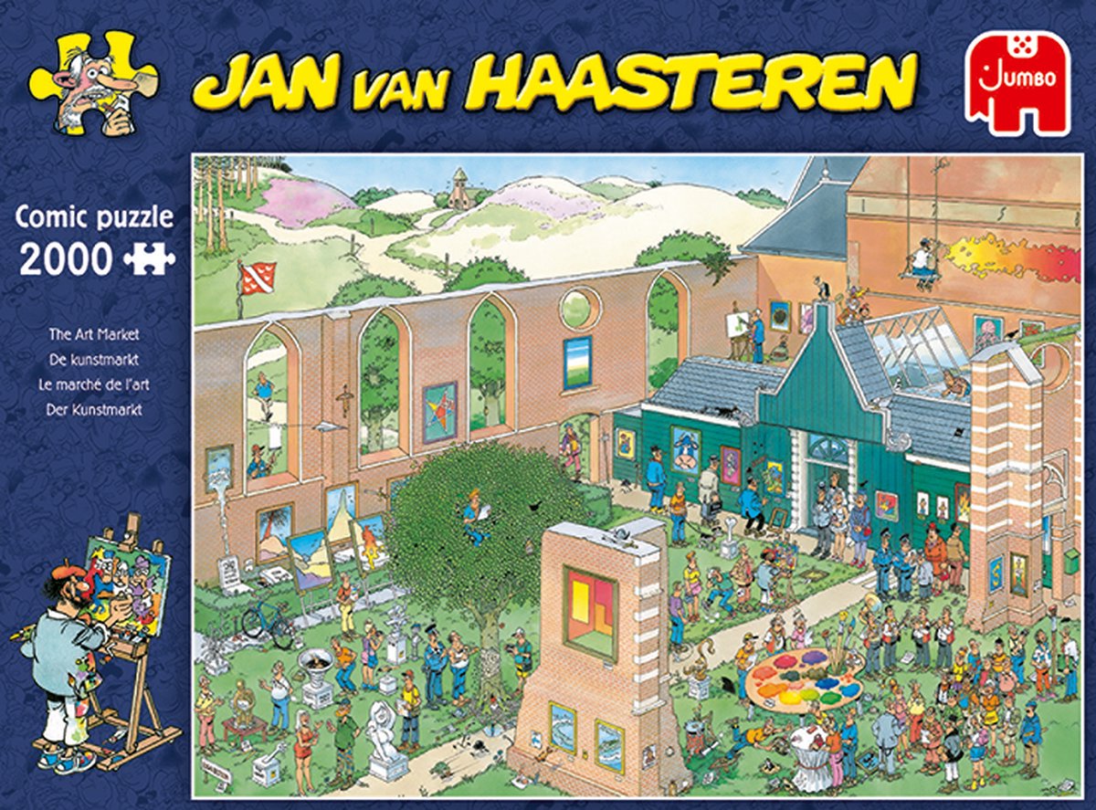 Jan van Haasteren De Kunstmarkt puzzel - 2000 stukjes — afbeelding 11