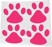 GoedeDoelen.Shop | Auto Stickers Honden/Kattenpootjes Roze (4 stuks) | Sticker voor Auto, Laptop , Muur, Koelkast | Hond | Kat | Poes | Paws | Adopt Don't Shop | Weerbestendig