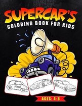 Supercar's Coloring Book for Kids Ages: 4-8