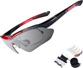 Falkann Basics - fietsbril / sportbril set + 5 verwisselbare lenzen incl. gepolariseerde Lens - Rood