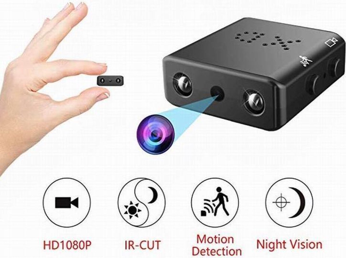 Micro Spy Camera 1080P met Oplaadbare ingebouwde batterij Home Security Camcorder Nachtzicht Micro Cam Bewegingsdetectie Video Voice Recorder Met Batterij - YIKIXI