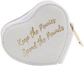 CGB Willow And Rose Heart Coin Purse White Keep The Pennies Spend The Pound