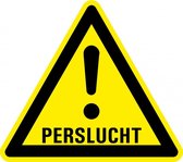 Waarschuwingsbord perslucht - kunststof 200 mm