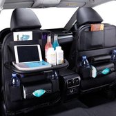 Luxe Autostoel Rugleuning Opbergtas voor iPad en opslag voor dranken,Fijn voor kinderen en vakantie,Kleur Zwart
