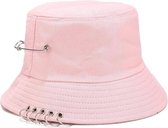 Bucket hat - Ringen - Dames - Heren - Zonnehoedje - Vissershoedje - Vissers Hoed - Roze