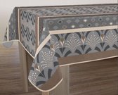 Tafelkleed anti-vlek Phenix ecru rond 160 cm Tafellaken - Decoratieve Tafel Accessoires - Woonkamer Decoratie - Bonne et Plus®