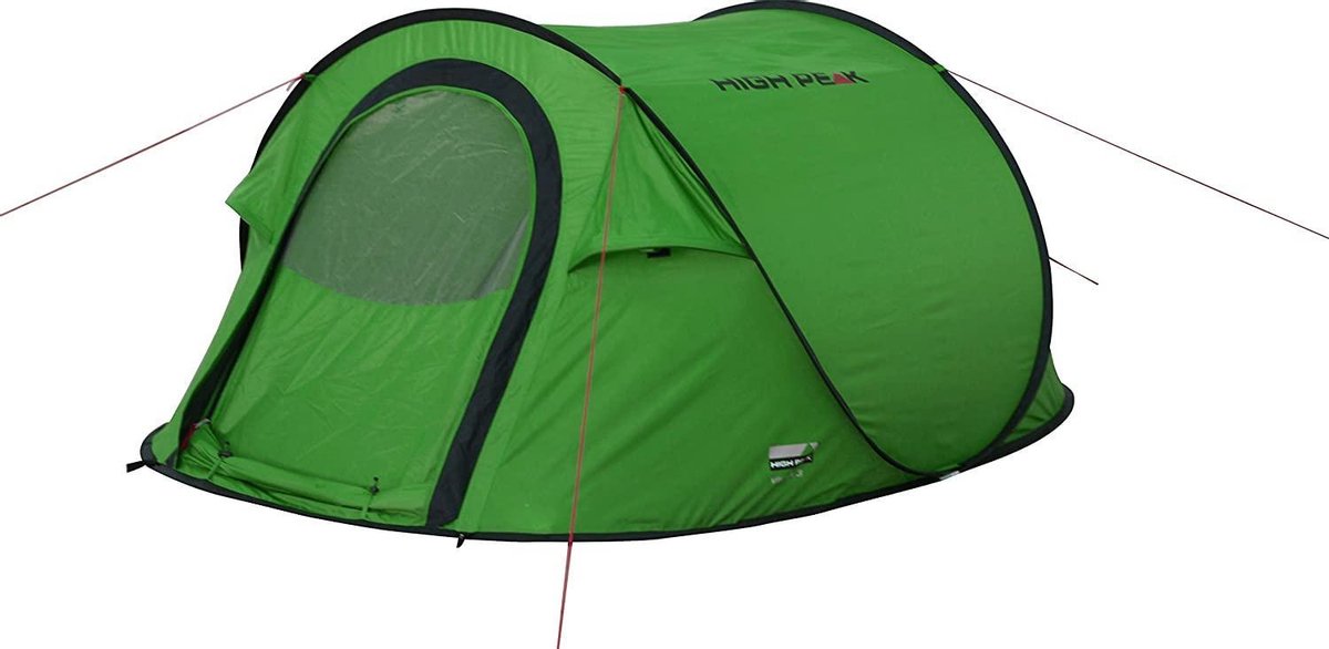 Product injecteren Site lijn High Peak Vision 3 Pop Up Tent - Groen - 3 Persoons | bol.com