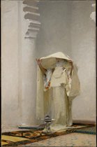 Kunst: Fumme D'ambre Gris(Smoke of Ambergris) 1880 van John Singer Sargent . Schilderij op aluminium, formaat is 60x100 CM