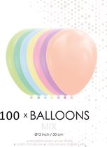 Wefiesta Ballonnen Macaron 12 Cm Latex 100 Stuks