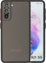 Wicked Narwal | Kleurcombinatie Hard Case voor Samsung Samsung Galaxy S21 Zwart
