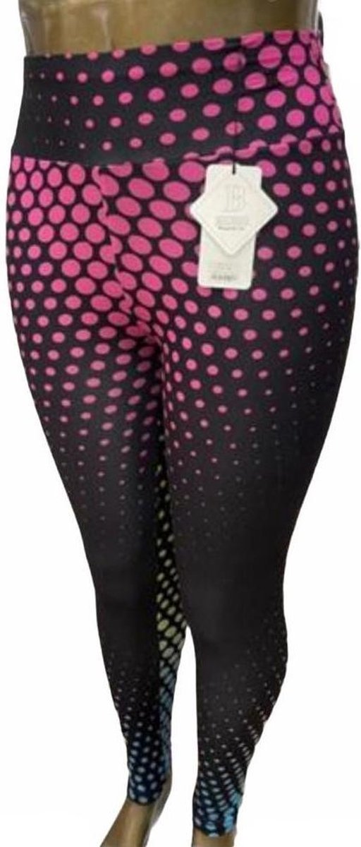 Dames Legging - Sportlegging - High Waist - Stippen - Maat XL/XXL (235) — afbeelding 3