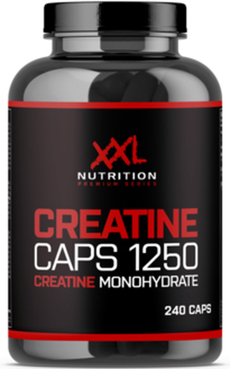 Goedkoopste XXL Nutrition - Creatine MonoHydrate Caps - 1250mg Zuivere Creatine Monohydraat per Capsule - Voedingssuplement - 240 Capsules