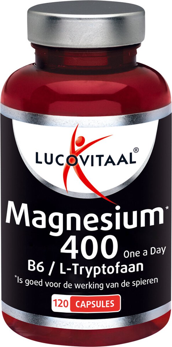 Goedkoopste 3x Lucovitaal Magnesium 400 met l-tryptofaan 120 capsules