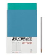 Leuchtturm1917 Double A5 Medium Jottbook Lined Nordic Blue / Emerald (set van 2)