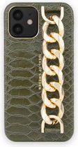 iDeal of Sweden Statement Case Chain Handle voor iPhone 12 Mini Green Snake - Chain Handle