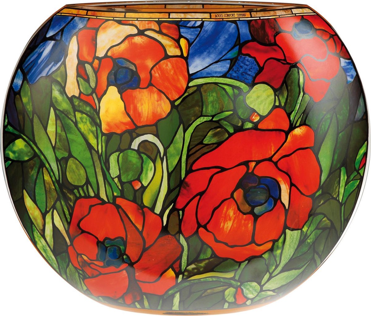 Goebel Louis Comfort Tiffany | Vaas Oosterse papaver 35 | Artis Orbis - glas - 35cm