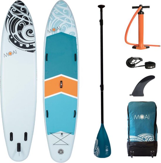 MOAI 12'4 Sup Board - Sup - Sup Board Opblaasbaar - Tweepersoons - Compleet pakket - Inclusief Beginner eBook