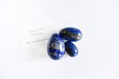 Ziamli yoni ei M (40*25 mm) - 100% lapis lazuli - Massage ei - Yoni egg lapis lazuli - Drilled