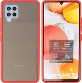 BestCases -  Samsung Galaxy A42 5G Hoesje - Samsung Galaxy A42 5G Hard Case Telefoonhoesje - Samsung Galaxy A42 5G Backcover - Rood