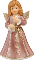 Goebel® - Kerst | Decoratief beeld / figuur "Engel met kaars" | Aardewerk, 15cm