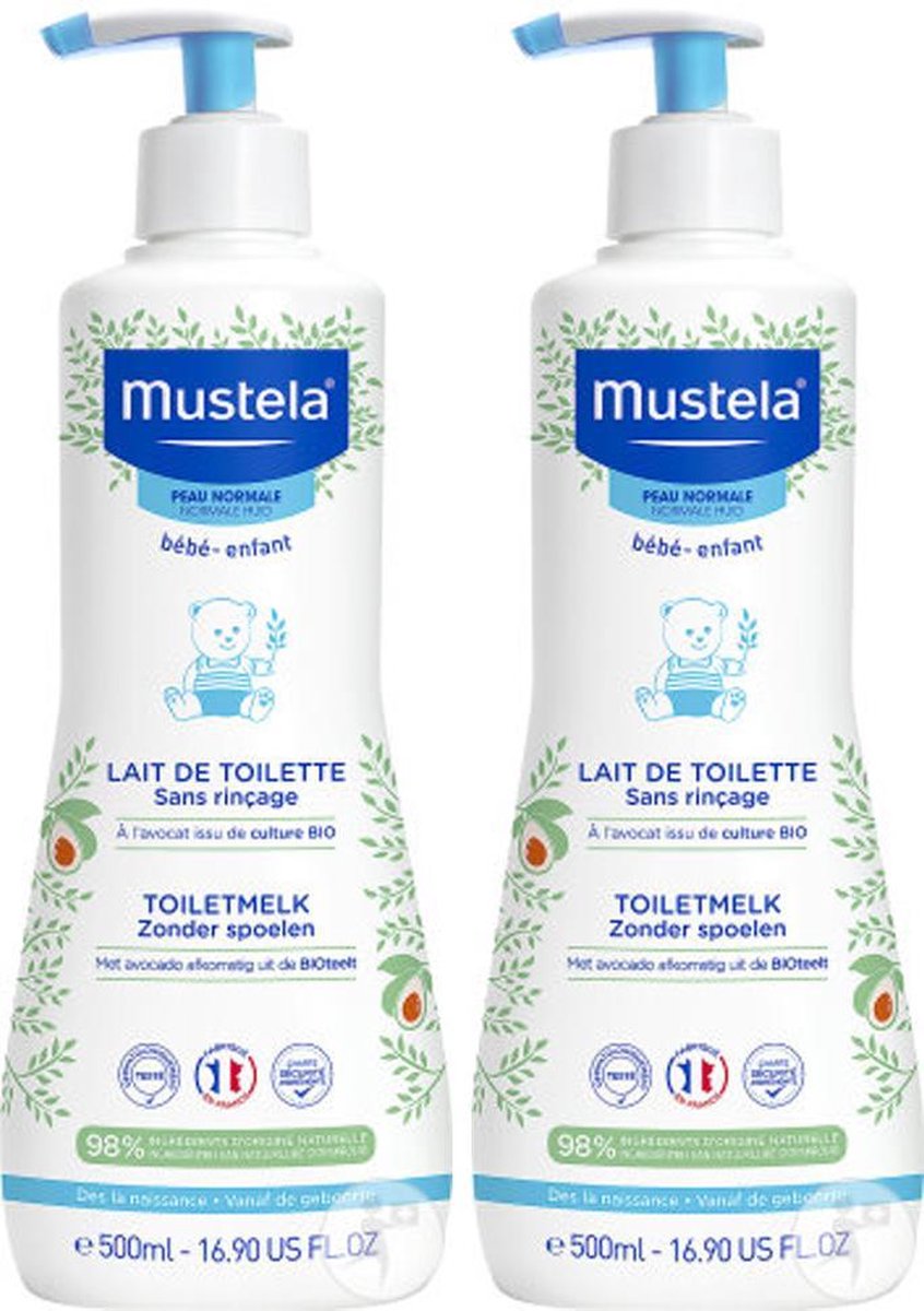 Mustela Toiletmelk Voor Normale Huid Multi Pack - 2 x 500 ml