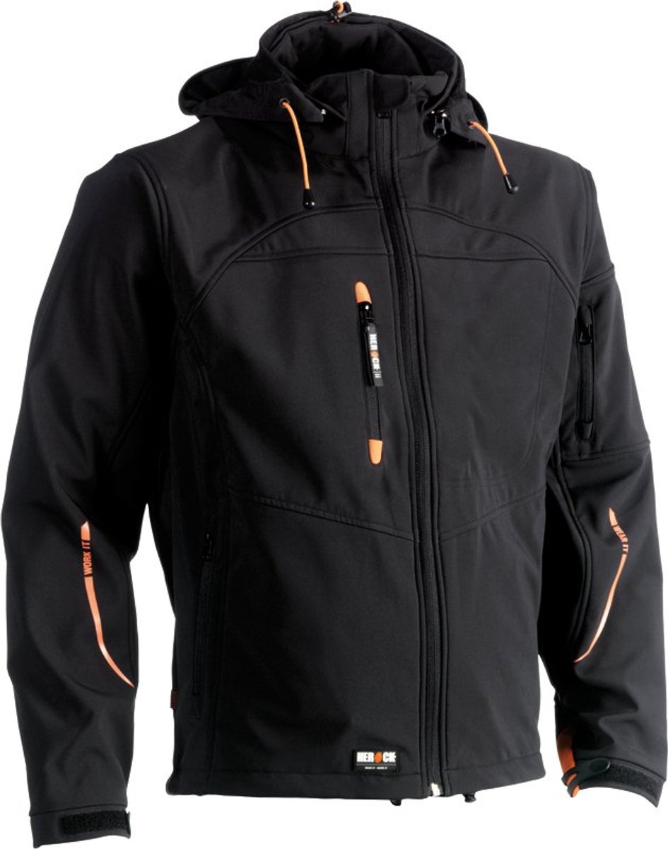 Herock Poseidon Softshell jas - Zwart - Maat L - Experts