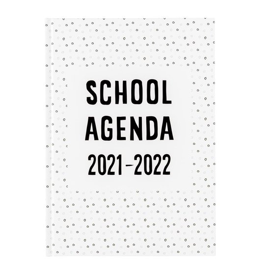 Plan & Huiswerk Agenda - Planagenda | Schoolagenda 2021-2022 - Hardcover - Wit - 7d/2p