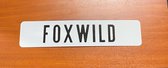 Foxwild plaat WIT 52 x 11 cm - Massa is Kassa - Peter Gillis