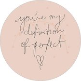 Muurcirkel definition of perfect.. | Forex muurcirkel inclusief bevestigingstape | 3mm dik | 20x20cm