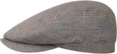 Stetson linnen flatcap zomerpet groen blauw bruin mix maat M 57 centimeter